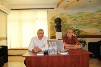 (слева направо): издатель С. Марарь и гость Кишинева С. Голубицкий
