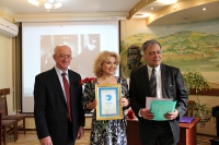 (Слева направо): В.Ксотецкий, Л. Шоломей, Ю. Максимов