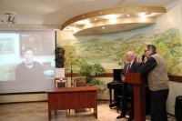 В. Костецкий и А. Колыбняк во время видео беседы с С. Баблевской 
