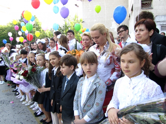 На торжественной линейке 